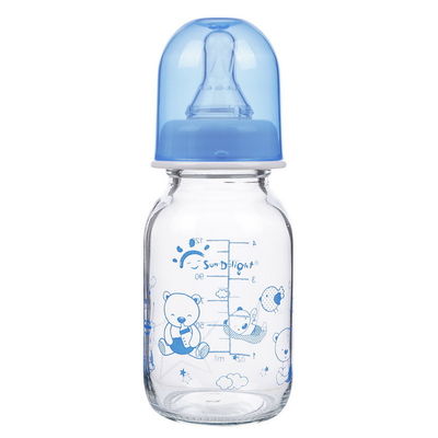 زجاجات تغذية الأطفال المصنوعة من الزجاج البورسليكات ذات الرقبة القياسية 125 مل 4 أوقية
