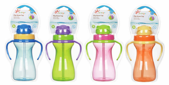 كوب بقشة مرجح للأطفال خالٍ من مادة BPA 9 أونصات وسعة 290 مل