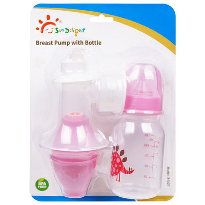 مضخة الثدي اليدوية PP اللاتكس BPA الحرة مع زجاجة