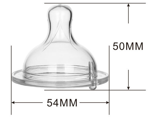أساسيات أولى زجاجة سليكون طفلي حلمات بطيئة التدفق