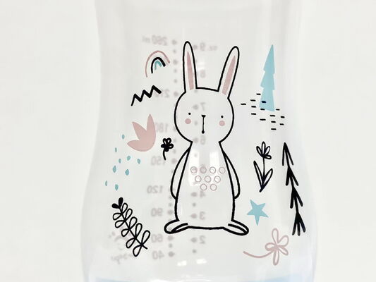 زجاجة أطفال بتصميم جديد مضاد للمغص وخالية من مادة BPA مصنوعة من البولي بروبلين مع حلمة سيليكون، مناسبة للأطفال من عمر 0-12 شهرًا