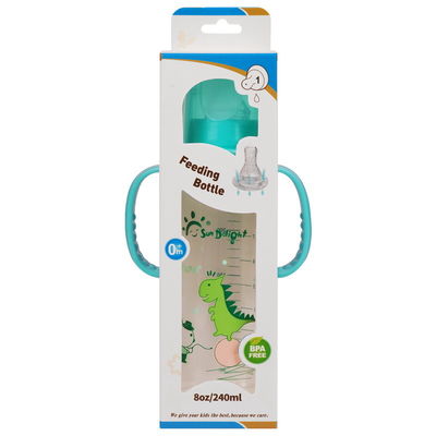 زجاجة رضاعة للأطفال حديثي الولادة سعة 8 أونصة 240 مل بمقبضين