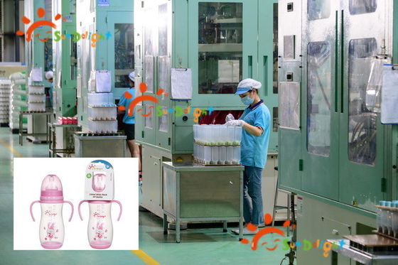 زجاجة رضاعة للأطفال برقبة واسعة 12 أونصة 330 مل من السيليكون PP Arc