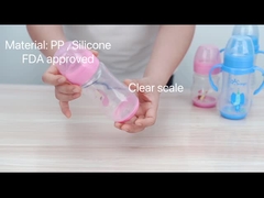 زجاجة رضاعة للأطفال ذات رقبة واسعة سعة 260 مل من البولي بروبيلين سعة 9 أونصة